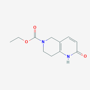 molecular formula C11H14N2O3 B11885300 Ethyl 2-oxo-1,2,7,8-tetrahydro-1,6-naphthyridine-6(5H)-carboxylate 