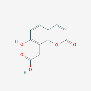 molecular formula C11H8O5 B11885301 (7-Hydroxy-2-oxo-2H-1-benzopyran-8-yl)acetic acid CAS No. 15176-77-9