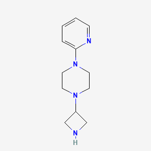 molecular formula C12H18N4 B11885303 1-(Azetidin-3-yl)-4-(pyridin-2-yl)piperazine CAS No. 684646-31-9