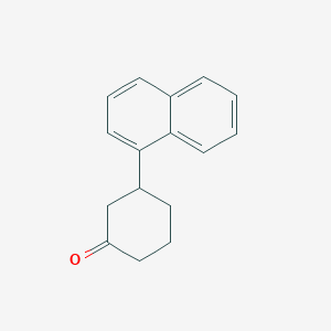molecular formula C16H16O B11885341 Cyclohexanone, 3-(1-naphthalenyl)- CAS No. 161496-96-4