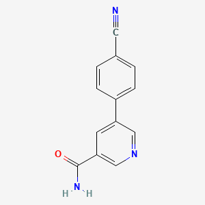 molecular formula C13H9N3O B11885370 5-(4-Cyanophenyl)nicotinamide CAS No. 1346691-59-5