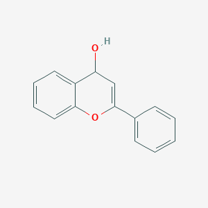 molecular formula C15H12O2 B11885377 2-Phenyl-4H-1-benzopyran-4-ol CAS No. 1481-98-7