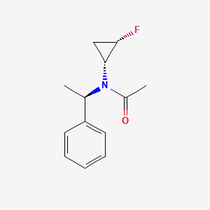 molecular formula C13H16FNO B11885578 N-(cis-2-Fluorocyclopropyl)-N-((R)-1-phenylethyl)acetamide 