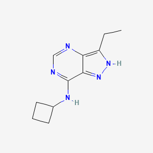 molecular formula C11H15N5 B11885634 N-cyclobutyl-3-ethyl-1H-pyrazolo[4,3-d]pyrimidin-7-amine 