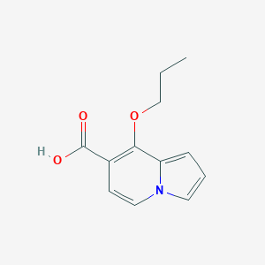molecular formula C12H13NO3 B11885759 8-Propoxyindolizine-7-carboxylic acid 