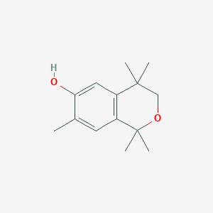 molecular formula C14H20O2 B11885798 1,1,4,4,7-Pentamethylisochroman-6-ol 