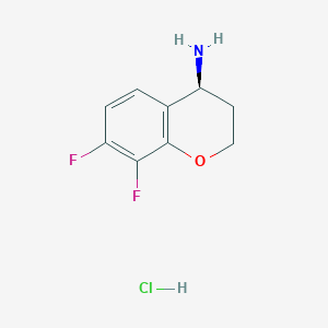 molecular formula C9H10ClF2NO B11885942 (S)-7,8-Difluorochroman-4-amine hydrochloride 