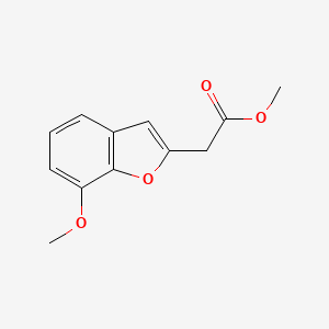 molecular formula C12H12O4 B11885966 Methyl 2-(7-methoxybenzofuran-2-yl)acetate 