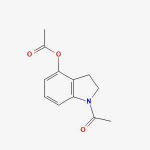 molecular formula C12H13NO3 B11886002 1-Acetylindolin-4-yl acetate 