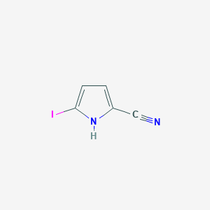 molecular formula C5H3IN2 B11886005 5-Iodo-1H-pyrrole-2-carbonitrile 