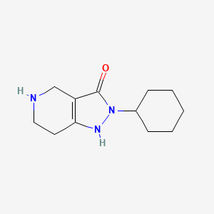 molecular formula C12H19N3O B11886013 2-Cyclohexyl-4,5,6,7-tetrahydro-2H-pyrazolo[4,3-c]pyridin-3-ol 