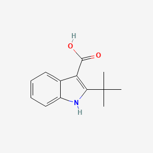 molecular formula C13H15NO2 B11886039 2-(tert-butyl)-1H-Indole-3-carboxylic acid 