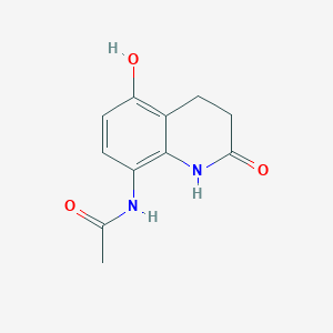 molecular formula C11H12N2O3 B11886078 N-(5-Hydroxy-2-oxo-1,2,3,4-tetrahydroquinolin-8-yl)acetamide CAS No. 60712-13-2