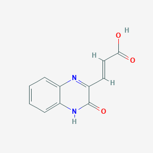 molecular formula C11H8N2O3 B11886089 3-(3-Hydroxyquinoxalin-2-yl)acrylic acid 