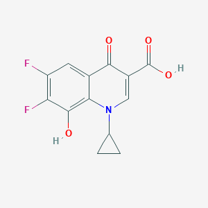 molecular formula C13H9F2NO4 B118861 1-Cyclopropyl-6,7-difluoro-8-hydroxy-4-oxo-1,4-dihydroquinoline-3-carboxylic acid CAS No. 154093-72-8