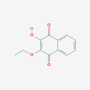 molecular formula C12H10O4 B11886112 2-Ethoxy-3-hydroxynaphthalene-1,4-dione 