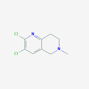 molecular formula C9H10Cl2N2 B11886208 2,3-Dichloro-6-methyl-5,6,7,8-tetrahydro-1,6-naphthyridine 