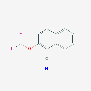 molecular formula C12H7F2NO B11886316 1-Cyano-2-(difluoromethoxy)naphthalene 