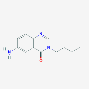 molecular formula C12H15N3O B11886487 6-Amino-3-butylquinazolin-4-one CAS No. 24898-91-7