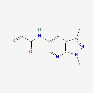 molecular formula C11H12N4O B11886520 N-(1,3-Dimethyl-1H-pyrazolo[3,4-b]pyridin-5-yl)acrylamide 