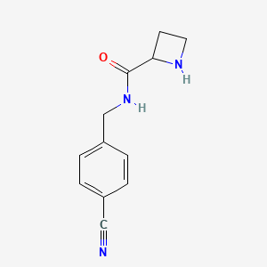 molecular formula C12H13N3O B11886526 N-(4-Cyanobenzyl)azetidine-2-carboxamide 