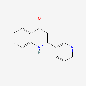 molecular formula C14H12N2O B11886541 2-(Pyridin-3-yl)-2,3-dihydroquinolin-4(1H)-one 