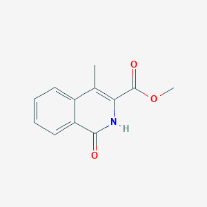 molecular formula C12H11NO3 B11886585 Methyl 4-methyl-1-oxo-1,2-dihydroisoquinoline-3-carboxylate CAS No. 89929-01-1