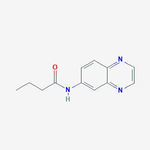 molecular formula C12H13N3O B11886594 N-(quinoxalin-6-yl)butyramide 