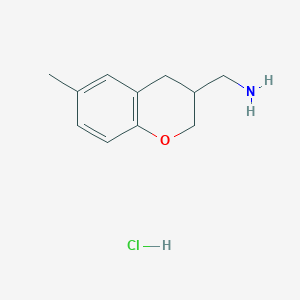 molecular formula C11H16ClNO B11886616 (6-Methylchroman-3-yl)methanamine hydrochloride CAS No. 1956385-37-7