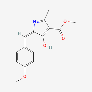 molecular formula C15H15NO4 B1188666 METHYL (5E)-5-[(4-METHOXYPHENYL)METHYLIDENE]-2-METHYL-4-OXO-4,5-DIHYDRO-1H-PYRROLE-3-CARBOXYLATE 