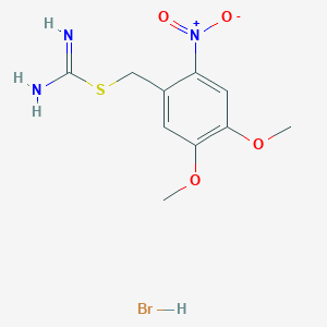 molecular formula C10H14BrN3O4S B118867 S-(4,5-Dimethoxy-2-nitrobenzyl)isothiouronium bromide CAS No. 155614-05-4