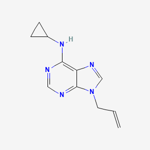 molecular formula C11H13N5 B11886750 N-Cyclopropyl-9-(prop-2-en-1-yl)-9H-purin-6-amine CAS No. 648881-72-5