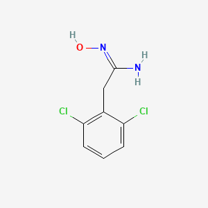 molecular formula C8H8Cl2N2O B11886759 2-(2,6-Dichlorophenyl)-N-hydroxy-acetamidine 