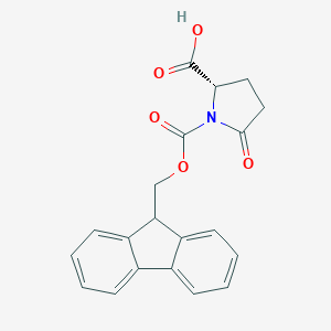 molecular formula C20H17NO5 B011887 (S)-1-(((9H-Fluoren-9-yl)methoxy)carbonyl)-5-oxopyrrolidine-2-carboxylic acid CAS No. 106982-77-8