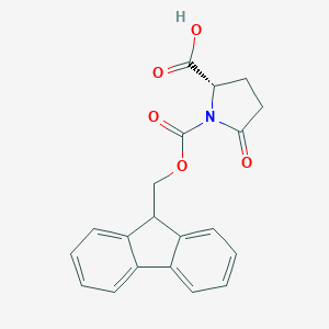 molecular formula C20H17NO5 B011887 (S)-1-(9H-Fluoren-9-ylmethyl) 5-oxo-1,2-pyrrolidinedicarboxylate CAS No. 106982-77-8