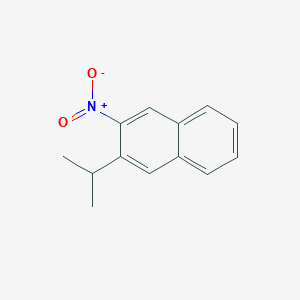 molecular formula C13H13NO2 B11887026 2-Isopropyl-3-nitronaphthalene 
