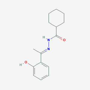 molecular formula C15H20N2O2 B1188705 N'-[1-(2-hydroxyphenyl)ethylidene]cyclohexanecarbohydrazide 