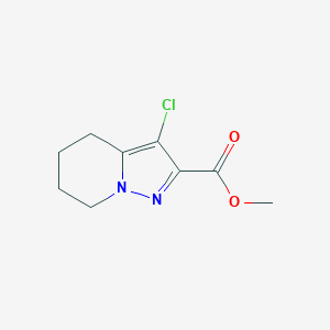 molecular formula C9H11ClN2O2 B11887175 Methyl 3-chloro-4,5,6,7-tetrahydropyrazolo[1,5-A]pyridine-2-carboxylate 