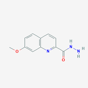 molecular formula C11H11N3O2 B11887235 7-Methoxyquinoline-2-carbohydrazide 