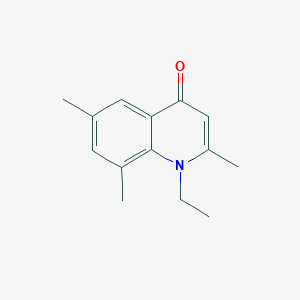 molecular formula C14H17NO B11887299 1-Ethyl-2,6,8-trimethylquinolin-4(1H)-one 