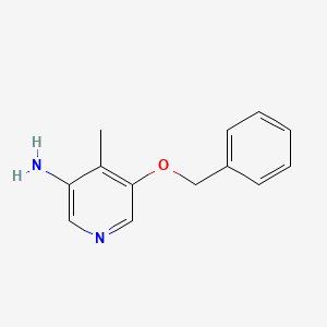 molecular formula C13H14N2O B11887307 5-(Benzyloxy)-4-methylpyridin-3-amine 