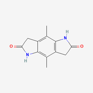 molecular formula C12H12N2O2 B11887413 4,8-Dimethyl-5,7-dihydropyrrolo[2,3-f]indole-2,6(1H,3H)-dione 