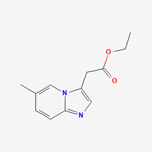 molecular formula C12H14N2O2 B11887464 Ethyl 2-(6-methylimidazo[1,2-a]pyridin-3-yl)acetate 