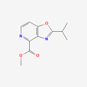 molecular formula C11H12N2O3 B11887489 Methyl 2-propan-2-yl-[1,3]oxazolo[4,5-c]pyridine-4-carboxylate 