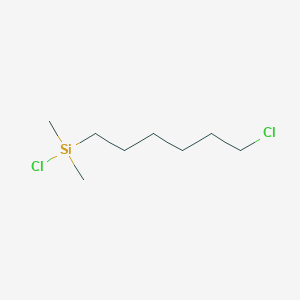 molecular formula C8H18Cl2Si B11887546 Chloro(6-chlorohexyl)dimethylsilane 