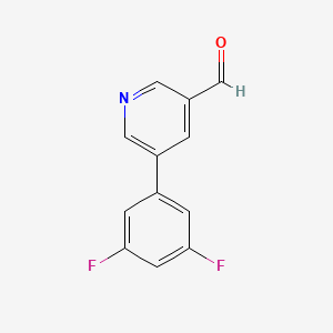molecular formula C12H7F2NO B11887694 5-(3,5-Difluorophenyl)nicotinaldehyde CAS No. 1346691-79-9