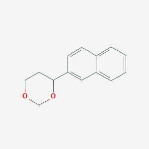 molecular formula C14H14O2 B11887698 4-(Naphthalen-2-yl)-1,3-dioxane CAS No. 654637-17-9