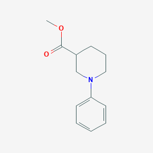 molecular formula C13H17NO2 B11887720 Methyl 1-phenylpiperidine-3-carboxylate 