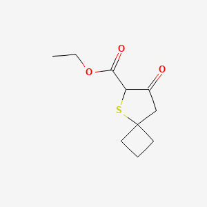 molecular formula C10H14O3S B11887855 Ethyl 7-oxo-5-thiaspiro[3.4]octane-6-carboxylate 