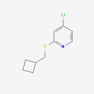 molecular formula C10H12ClNS B11887924 4-Chloro-2-((cyclobutylmethyl)thio)pyridine CAS No. 1346707-40-1